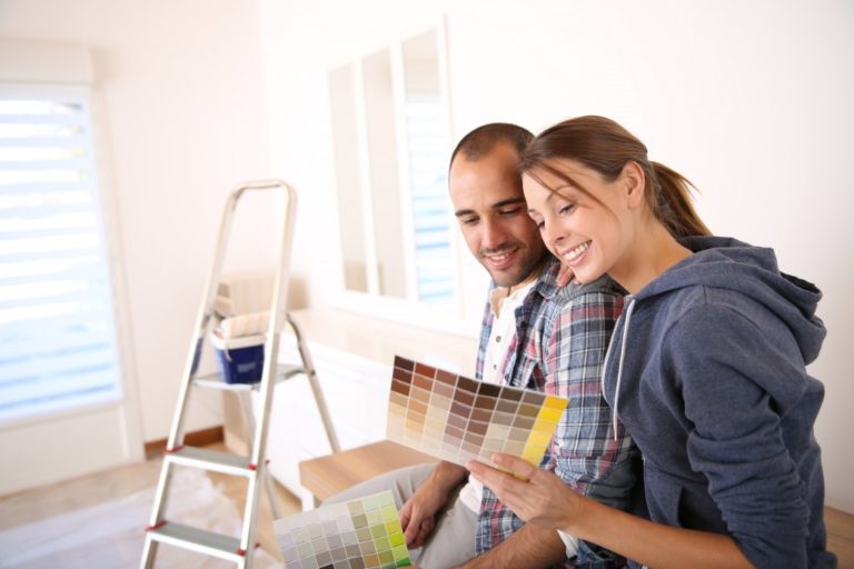couple renovating house