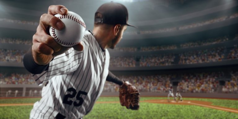 baseball player about to throw the ball