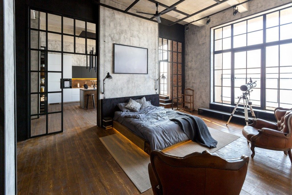bedroom in modern interior