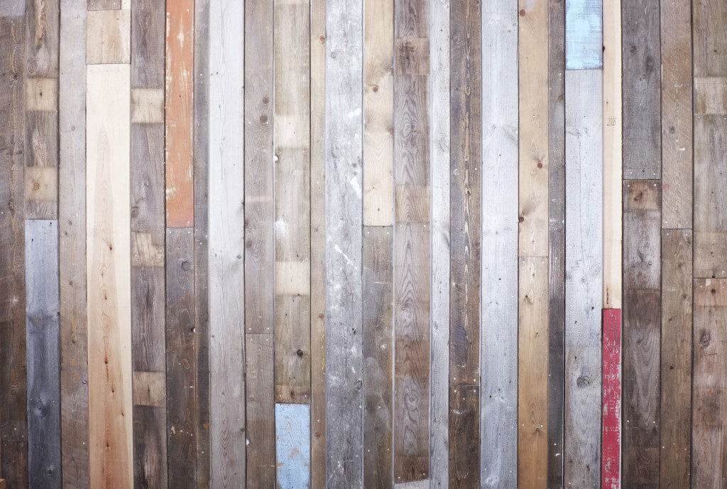 Background of reclaimed timber for a modern rustic look