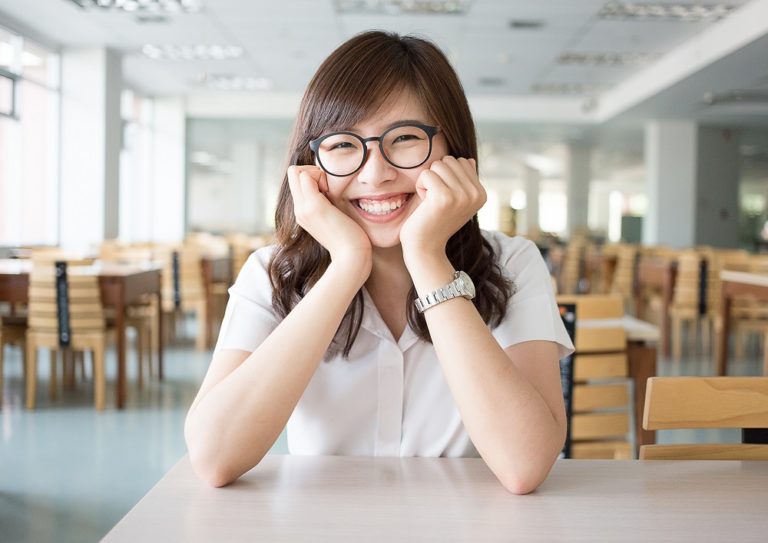teenager smiling